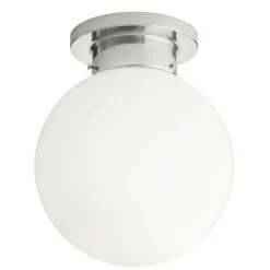 Glob Plafond 25 cm, Krom/Vit