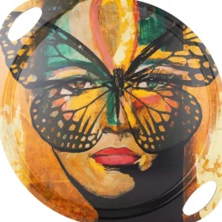 Carolina Gynning Brickor-Golden Butterfly Bricka, 31 cm