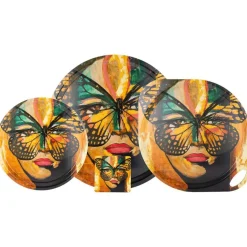 Carolina Gynning Brickor-Golden Butterfly Bricka, 31 cm