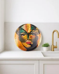 Carolina Gynning Brickor-Golden Butterfly Bricka, 31 cm