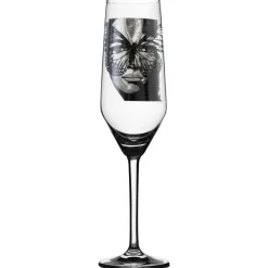 Golden Butterfly B&W Champagneglas