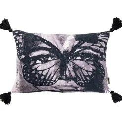Golden Butterfly B&W Kuddfodral 40x60 cm, Svart/Vit