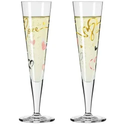 Ritzenhoff Champagneglas-Goldnacht Champagneglas 2-pack, F24