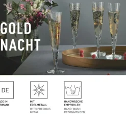 Ritzenhoff Champagneglas-Goldnacht Champagneglas 2-pack, F24