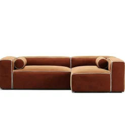 Grand Hue 3-Sitssoffa Divan Höger, Copper Glow / Moon White