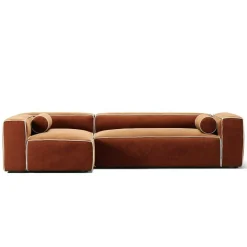 Grand Hue 4-Sitssoffa Divan Vänster, Steam White / Mine Graphite