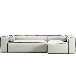 Decotique Hörnsoffor & Divansoffor|4-Sitssoffor +-Grand Hue 4-Sitssoffa Divan Höger, Steam White / Mine Graphite