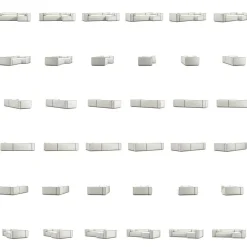 Decotique Hörnsoffor & Divansoffor|4-Sitssoffor +-Grand Hue 4-Sitssoffa Divan Höger, Steam White / Mine Graphite