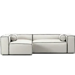 Grand Hue 3-Sitssoffa Divan Vänster, Copper Glow / Moon White