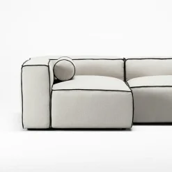 Grand Hue 3-Sitssoffa Divan Vänster, Copper Glow / Moon White