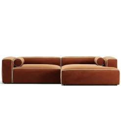 Decotique Hörnsoffor & Divansoffor|3-Sitssoffor-Grand Hue 3-Sitssoffa Schäslong Höger, Steam White / Mine Graphite