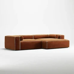 Decotique Hörnsoffor & Divansoffor|3-Sitssoffor-Grand Hue 3-Sitssoffa Schäslong Höger, Steam White / Mine Graphite