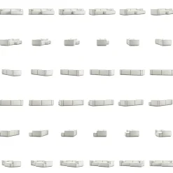 Decotique Hörnsoffor & Divansoffor|3-Sitssoffor-Grand Hue 3-Sitssoffa Schäslong Höger, Steam White / Mine Graphite