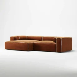 Decotique Hörnsoffor & Divansoffor|3-Sitssoffor-Grand Hue 3-Sitssoffa Schäslong Vänster, Steam White / Mine Graphite