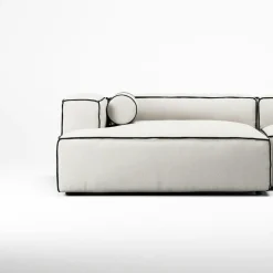 Decotique Hörnsoffor & Divansoffor|3-Sitssoffor-Grand Hue 3-Sitssoffa Schäslong Vänster, Steam White / Mine Graphite