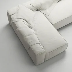 Decotique Modulsoffor|Hörnsoffor & Divansoffor-Grand Loungesoffa 3-Sits öppet avslut Höger Minetyg, Sandshell Beige