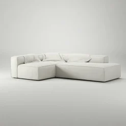 Decotique Modulsoffor|Hörnsoffor & Divansoffor-Grand Loungesoffa 3-Sits öppet avslut Höger Minetyg, Sandshell Beige