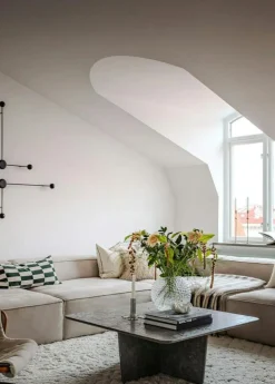 Decotique Modulsoffor|Hörnsoffor & Divansoffor-Grand Loungesoffa 3-Sits öppet avslut Vänster Minetyg, Sandshell Beige