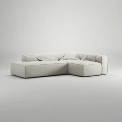Decotique Modulsoffor|Hörnsoffor & Divansoffor-Grand Loungesoffa 3-Sits öppet avslut Vänster Minetyg, Sandshell Beige