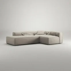 Decotique Modulsoffor|Hörnsoffor & Divansoffor-Grand Loungesoffa 3-Sits öppet avslut Vänster Minetyg, Sandshell Beige