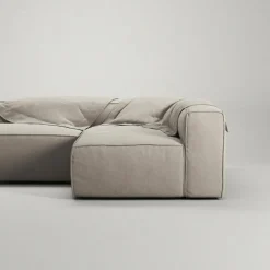 Decotique Modulsoffor|Hörnsoffor & Divansoffor-Grand Loungesoffa 3-Sits öppet avslut Vänster Minetyg, Sandshell Beige