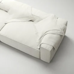 Grand 3-Sitssoffa öppet avslut Vänster Minetyg, Sandshell Beige