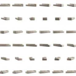 Grand 3-Sitssoffa öppet avslut Vänster Minetyg, Sandshell Beige