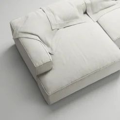 Decotique Modulsoffor|Hörnsoffor & Divansoffor-Grand 3-Sitssoffa schäslong Vänster Minetyg, Moon White