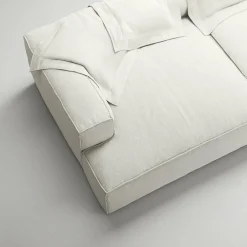 Decotique Modulsoffor|Hörnsoffor & Divansoffor-Grand 3-Sitssoffa schäslong Vänster Minetyg, Moon White