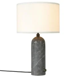 GUBI Bordslampor-Gravity Bordslampa Liten, Svart Stål / Canvas