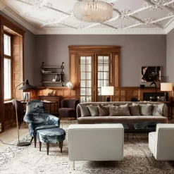 GUBI Bordslampor-Gravity Bordslampa Liten, Svart Stål / Canvas