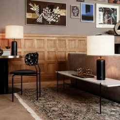 GUBI Bordslampor-Gravity Bordslampa Stor, Vit Marmor / Vit