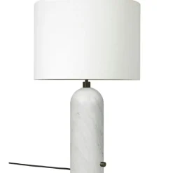 GUBI Bordslampor-Gravity Bordslampa Stor, Vit Marmor / Vit