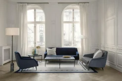 GUBI Golvlampor-Gravity Golvlampa, Grå Marmor / Canvas