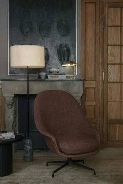 GUBI Golvlampor-Gravity Golvlampa, Grå Marmor / Canvas