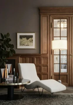 GUBI Golvlampor-Gravity Golvlampa, Grå Marmor / Canvas