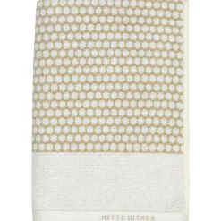 Mette Ditmer Handdukar & Badlakan-Grid Handduk Sand, 100x50 cm