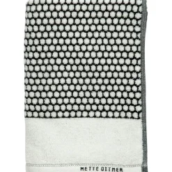 Mette Ditmer Handdukar & Badlakan-Grid Handduk 38x60 cm 2-pack, Svart / Off-white