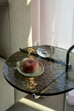 &Tradition Sidobord & Avlastningsbord-Halten Sidobord Ø32 cm, Verde Guatemala / Warm Black