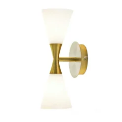 Herstal Vägglampor-Harlekin Duo Vägglampa, Krom/Vit