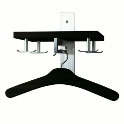 Hatthylla 5, Svart Ek/Aluminium