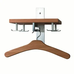 Hatthylla 5, Svart Ek/Aluminium