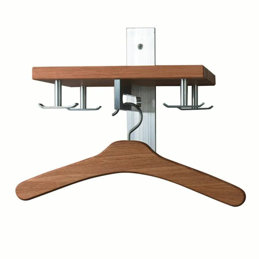 Hatthylla 5, Svart Ek/Aluminium