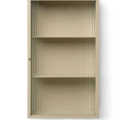 Ferm Living Väggskåp-Haze Väggskåp Räfflat Glas 60x35 cm, Cashmere