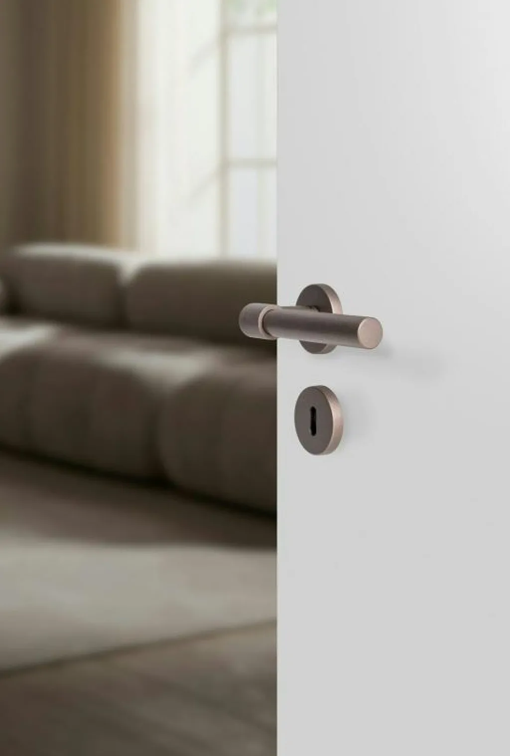 Beslag Design Knoppar & Dörrhandtag-Helix 200 Plain Dörrhandtag, Mattsvart