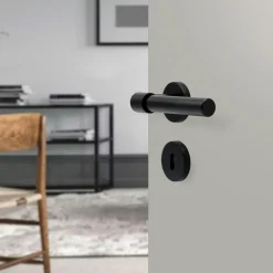 Helix 200 Plain Euro standard Dörrhandtag, Mattsvart