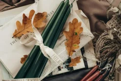 Hilke Collection Ljus-Herrgårdsljus 6-pack, Mörkgrön Glans