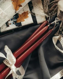 Hilke Collection Ljus-Herrgårdsljus 6-pack, Mörkgrön Glans