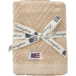 Lexington Handdukar & Badlakan-Herringbone Gästhandduk 30x50 cm 2-pack, Oat