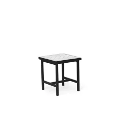 Herringbone Tile Sidobord Lågt, Butter Yellow